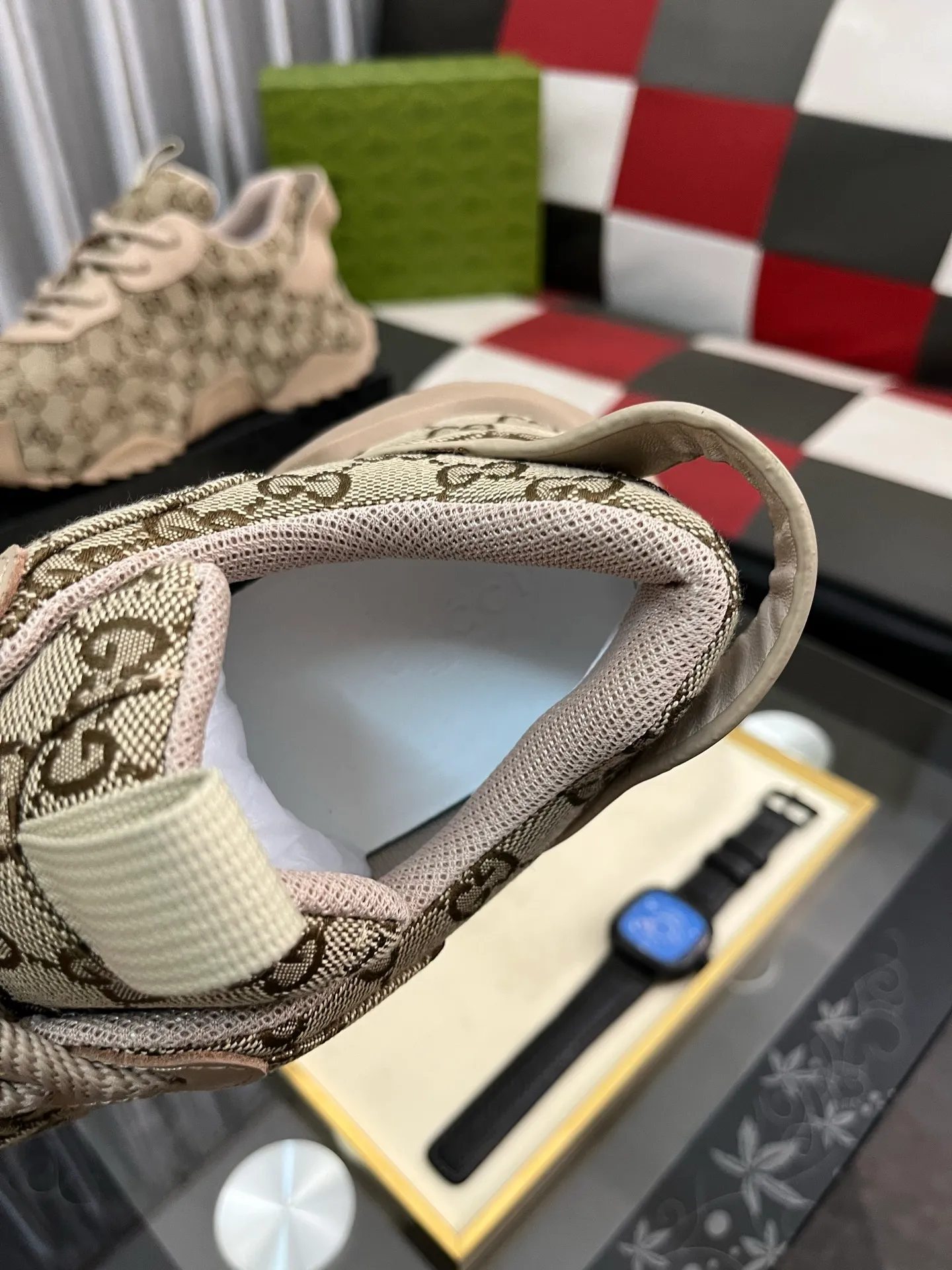 Men's shoes 💰600⌚️⌚️ (GUCCI-Gucci) luxury brand sports and casual shoes, imported original material, sheepskin lining, high-end and comfortable, original outsole is light and wear-resistant! Purely handmade, details determine quality! 38-444️⃣colors available